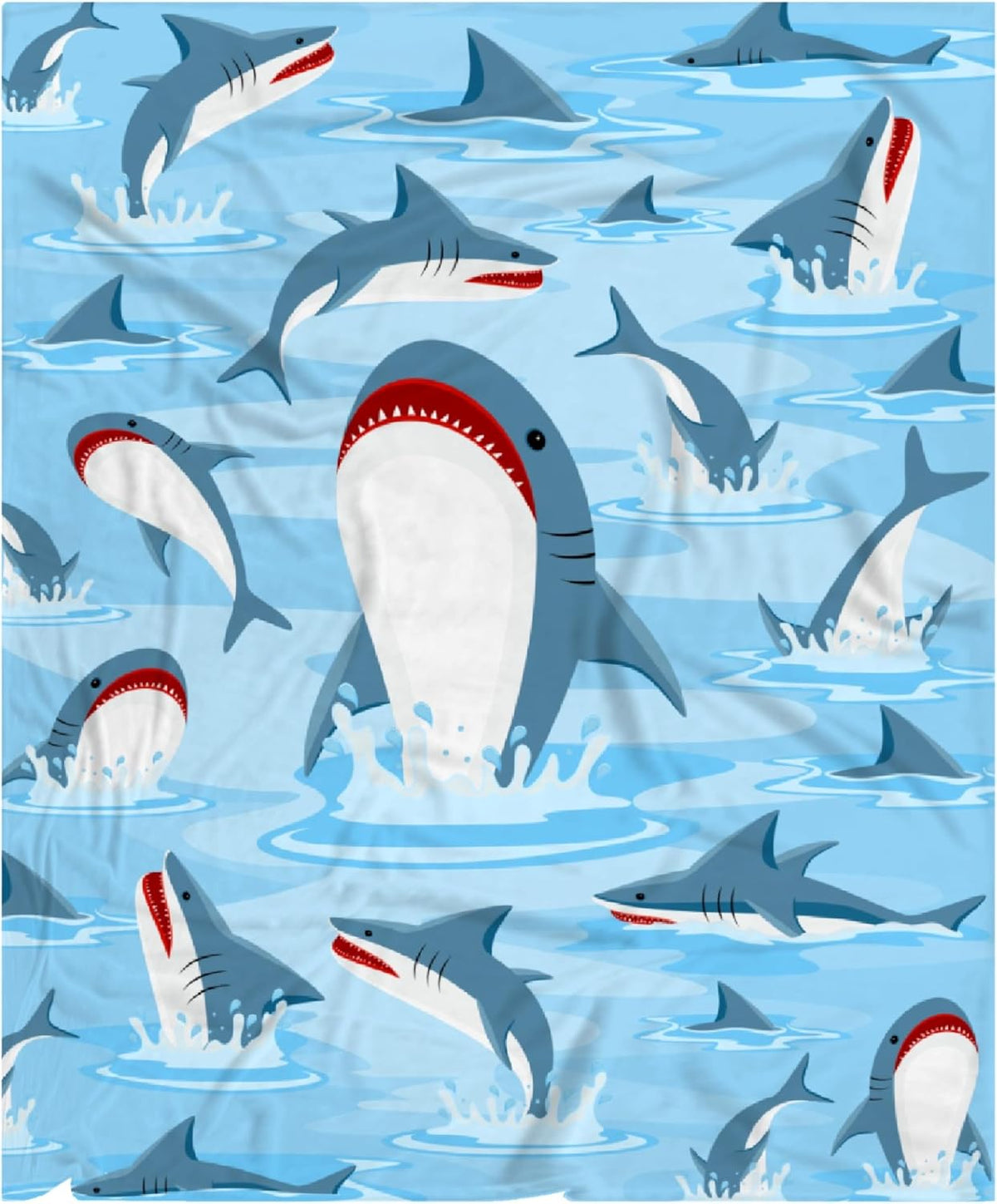 Throw Blanket - Cute Sharks Blanket Gifts for Girls Boys Women- Super Cozy Warm and Soft Throw Sheet for Couch Bed Sofa Office Decor All Season ' for Kids