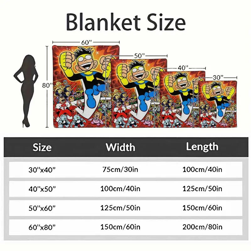 Superpower Hero Comic Art Flannel Blanket - image 4