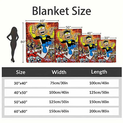 Superpower Hero Comic Art Flannel Blanket - image 4