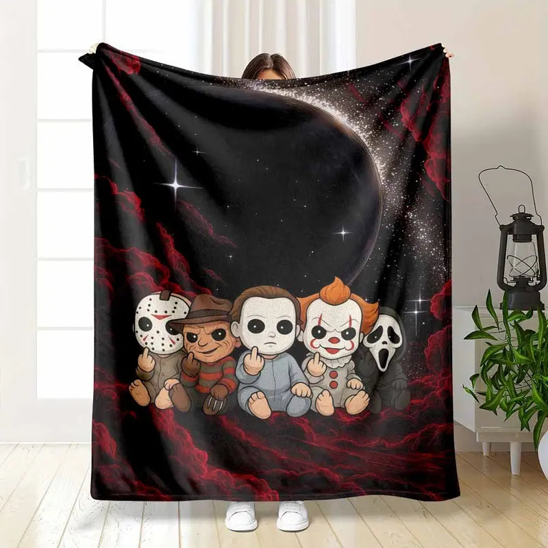 Horror Movie Character Flannel Blanket Ultra-Soft 60x80 Inch