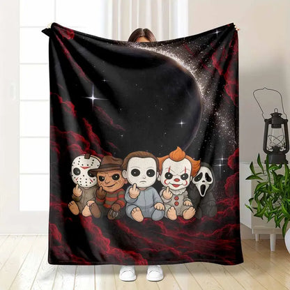 Horror Movie Character Flannel Blanket Ultra-Soft 60x80 Inch