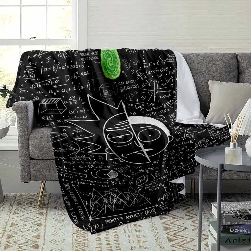 Rick and Morty Flannel Throw Blanket 50x60 - image 3