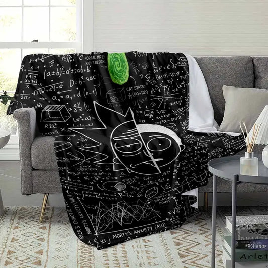 Rick and Morty Flannel Throw Blanket 50x60 - image 3