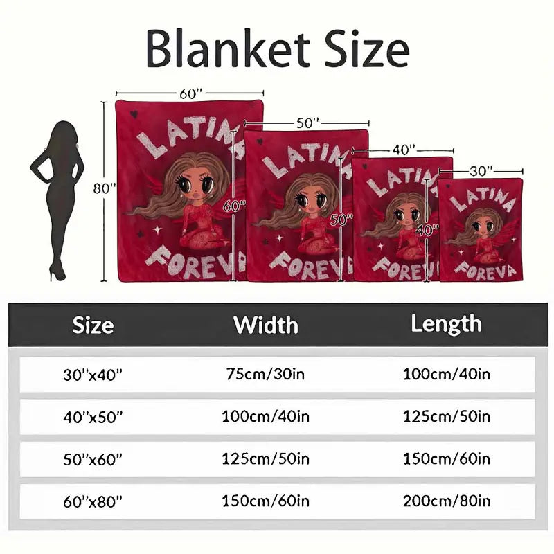 Latina Angel Flannel Fleece Throw Blanket 60x80in XL for Adults - image 4
