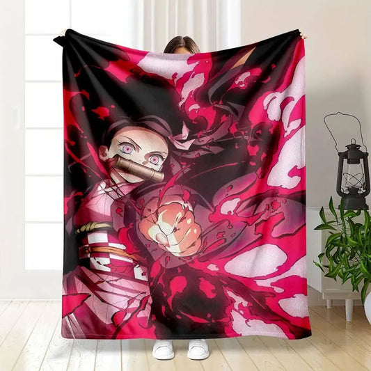 Anime Manga Characters Flannel Fleece Blanket 50×60 Inch Soft Cozy Bedding Throw