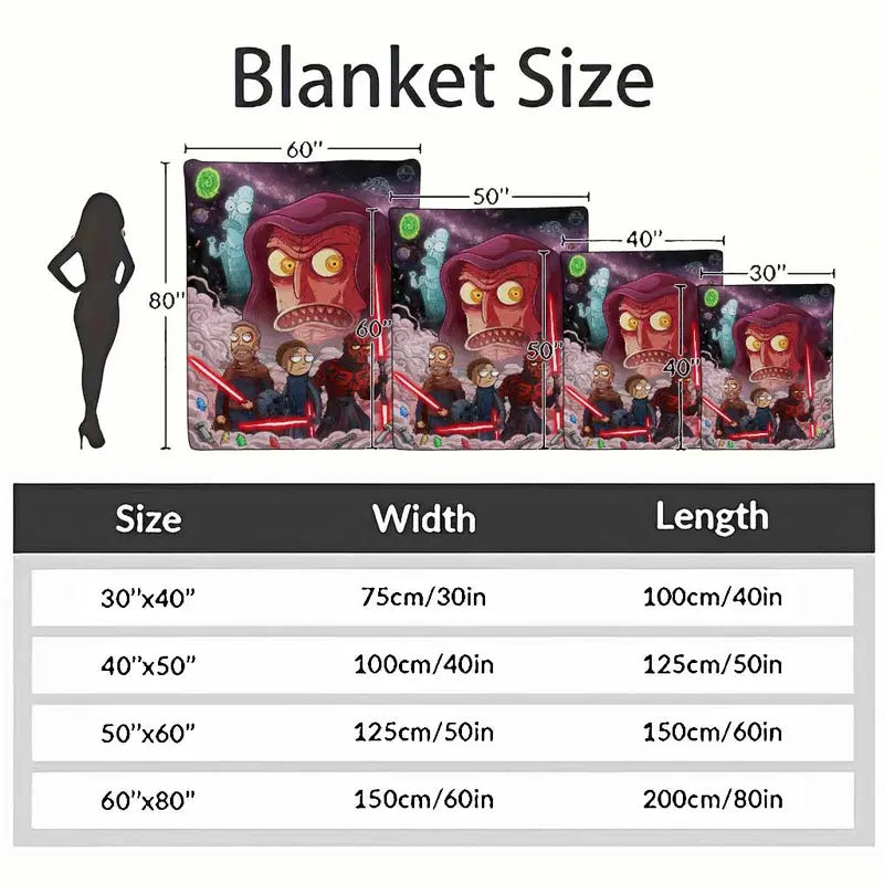 Rick & Morty Flannel Throw Blanket, 60x80 - image 10