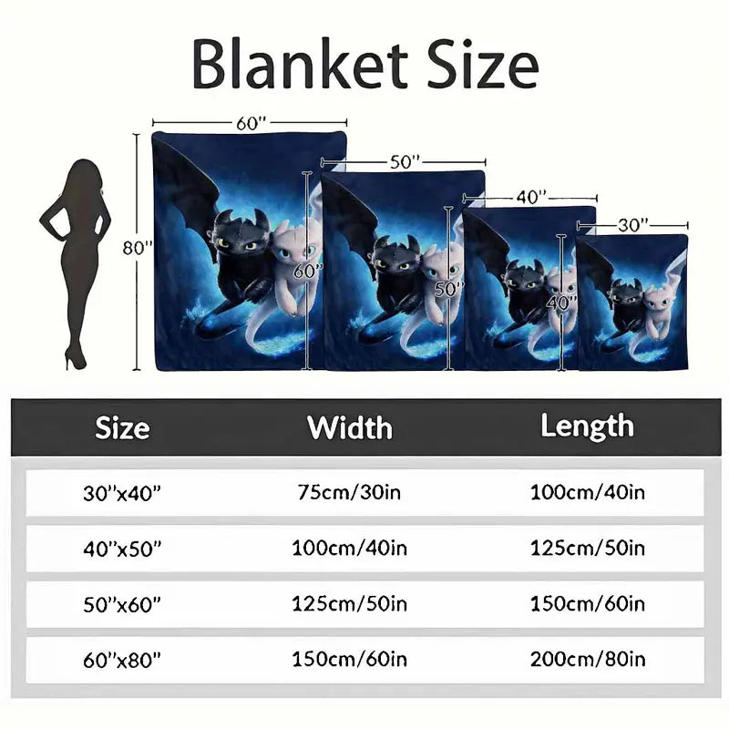 Dragon Couple Flannel Throw Blanket Mystic Night Sky - image 4