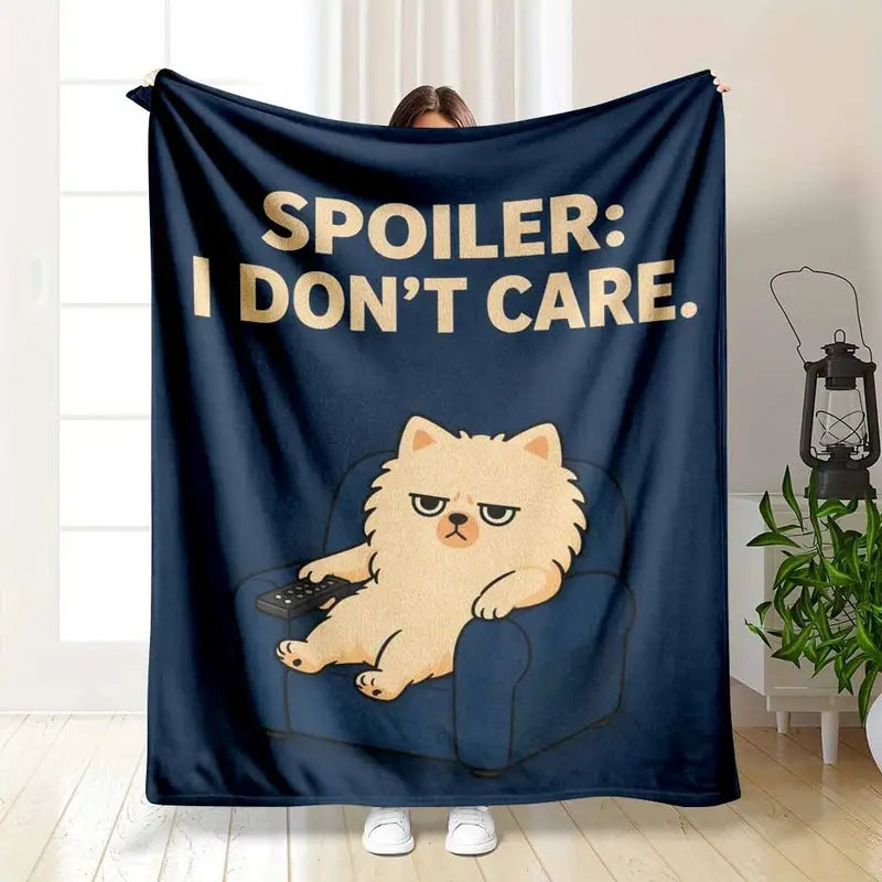 Funny Pom Dog Flannel Blanket - Soft Cozy Lightweight Bedding for Couch & Home - image 7