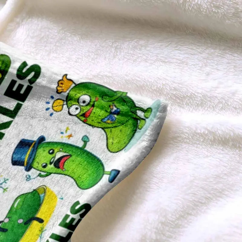 Pickle Cartoon Flannel Blanket - Soft Breathable 60x80 Inch for Adults & Kids - image 6
