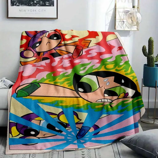Anime Flannel Throw Blanket - UltraSoft, Comic Print - image 2