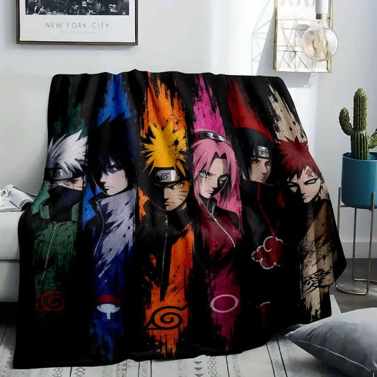 Japanese Anime Ninja Flannel Blanket - Soft Lightweight - image 2