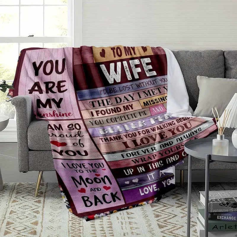 To My Wife Flannel Blanket - Soft Anti-Pilling, 60x80 - image 9