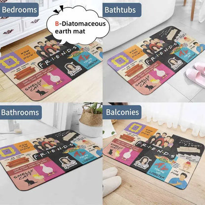 Friends Sitcom Area Rug Soft Flannel & Diatomaceous Earth Mat with Anti-Slip Backing - image 13