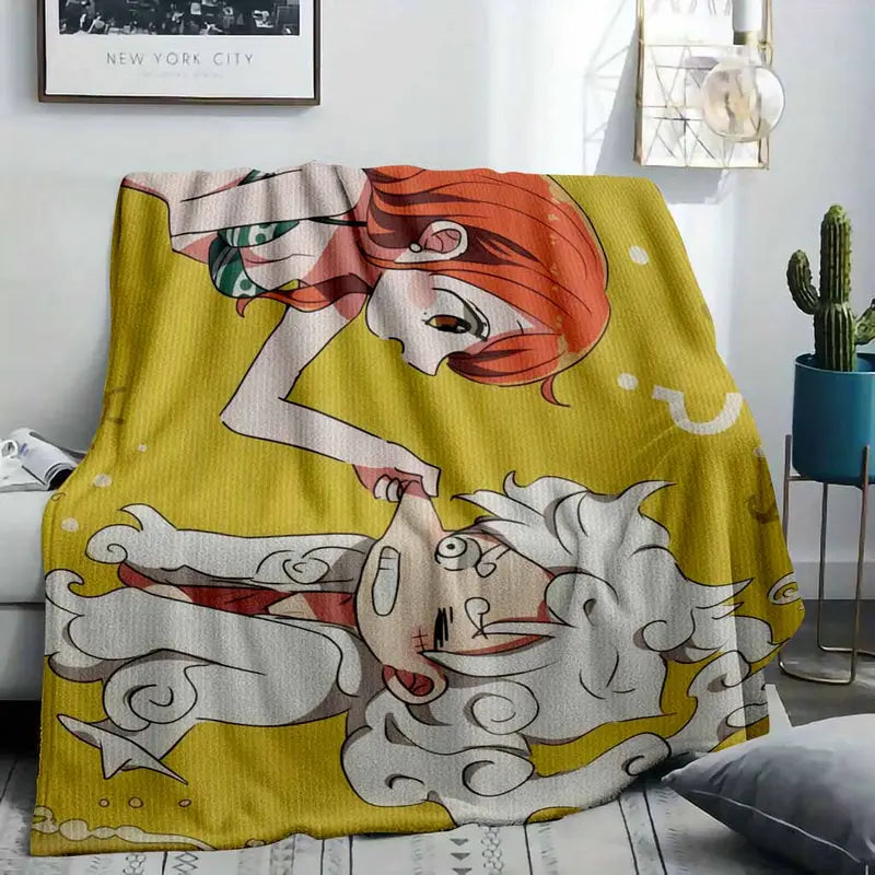 Cute Cartoon Flannel Throw Blanket – Soft Lightweight - image 2