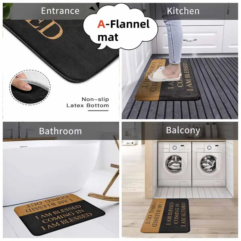 Blessed Entrance Doormat Non-Slip Durable Flannel Rubber Bottom Mat 80x50cm - image 11