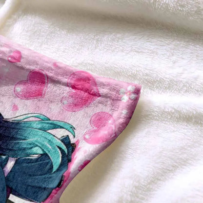 Anime Flannel Throw Blanket Cute Heart Pattern, 50×60 - image 6