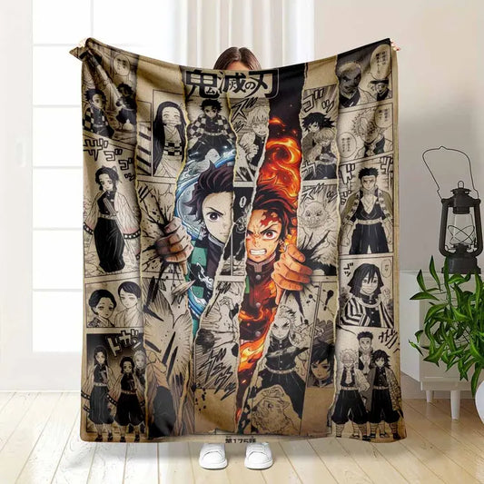 Anime Manga Flannel Blanket Soft Aesthetic Throw 60x80in