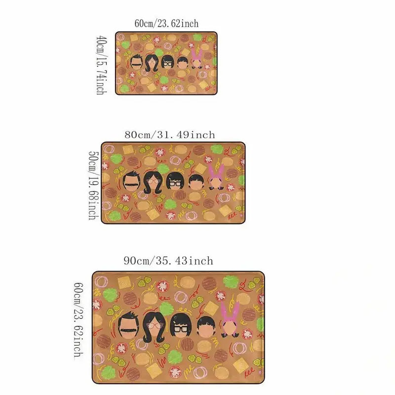 Burgers Belcher Family Floor Mat Flannel 60x40cm - image 7