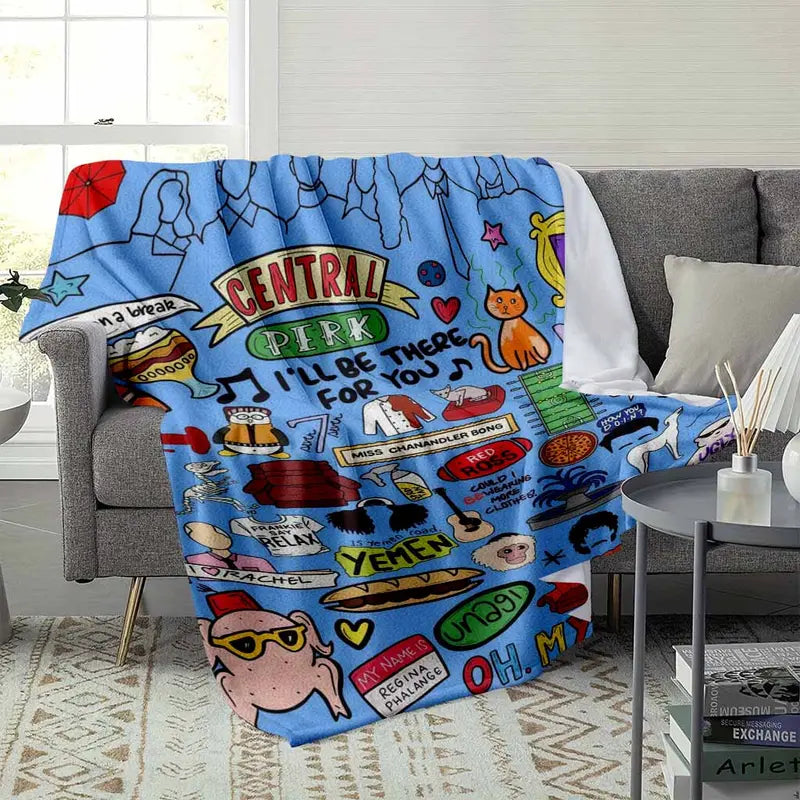 Friends Central Perk Flannel Throw Blanket - image 9