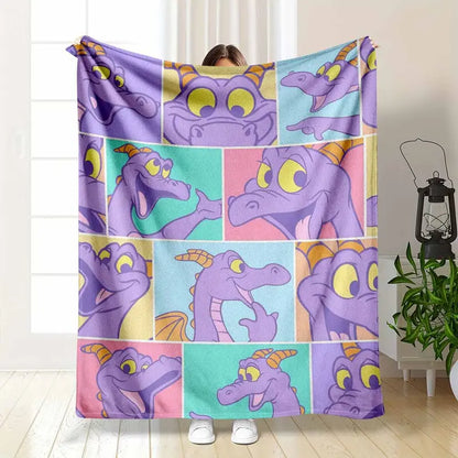Figment Purple Dragon Flannel Blanket, 60x80 - image 6