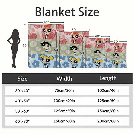 Whimsical Cartoon Superheroine Flannel Throw Blanket, Soft Lightweight 40x50in Kids Size - image 4