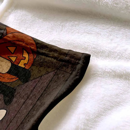 Halloween Family Paranormal Hunters Cartoon Print Flannel Blanket - Soft Cozy Warm Lightweight Throw for Home Decor - image 6