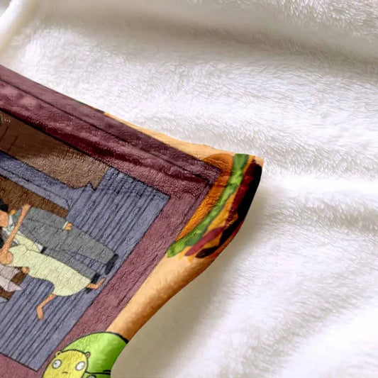 Funny Burgers Collage Throw Blanket Flannel 50x60 - image 6