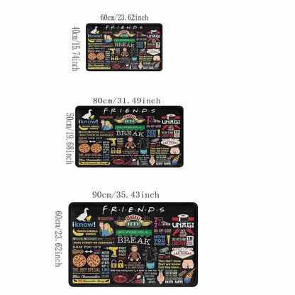 Friends TV Show Themed Rug - Central Perk Print and Quotes | Soft Non-Slip Polyester Carpet for Living Room and Bedroom - image 14