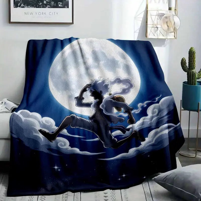 Anime Warrior Flannel Blanket Lightweight Soft Durable Throw 50×60 inch - image 2
