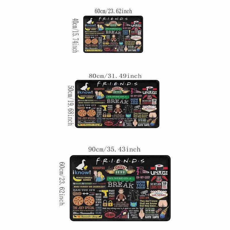 Friends TV Show Themed Rug - Central Perk Print and Quotes | Soft Non-Slip Polyester Carpet for Living Room and Bedroom - image 6