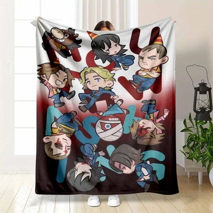 No Rush Chibi Anime Style Flannel Blanket Soft Lightweight Throw