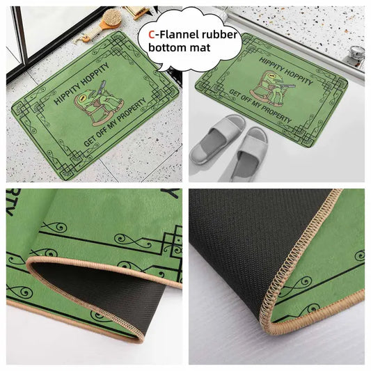 Funny Frog Meme Rubber Door Doormat, Anti-Slip, Absorbent - image 5