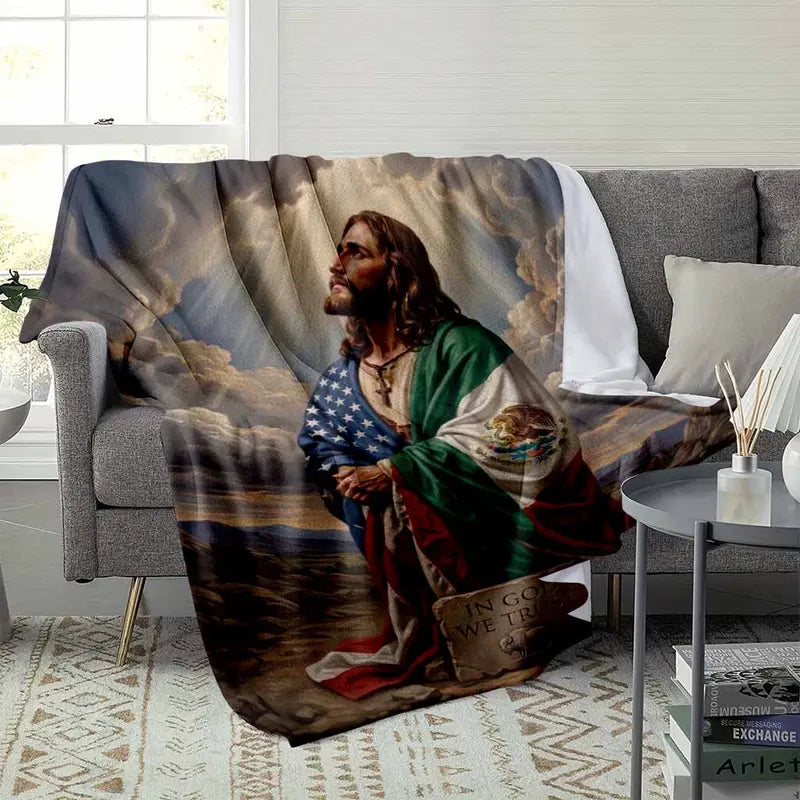 Faith Prayer Flannel Throw Blanket 50x60 Inch - image 3