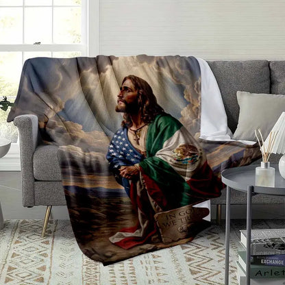 Faith Prayer Flannel Throw Blanket 50x60 Inch - image 3