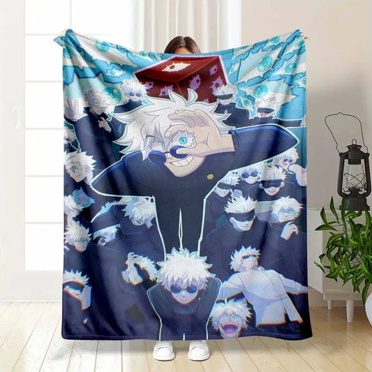 Funny Hippo Flannel Blanket, Soft Animal Print Throw