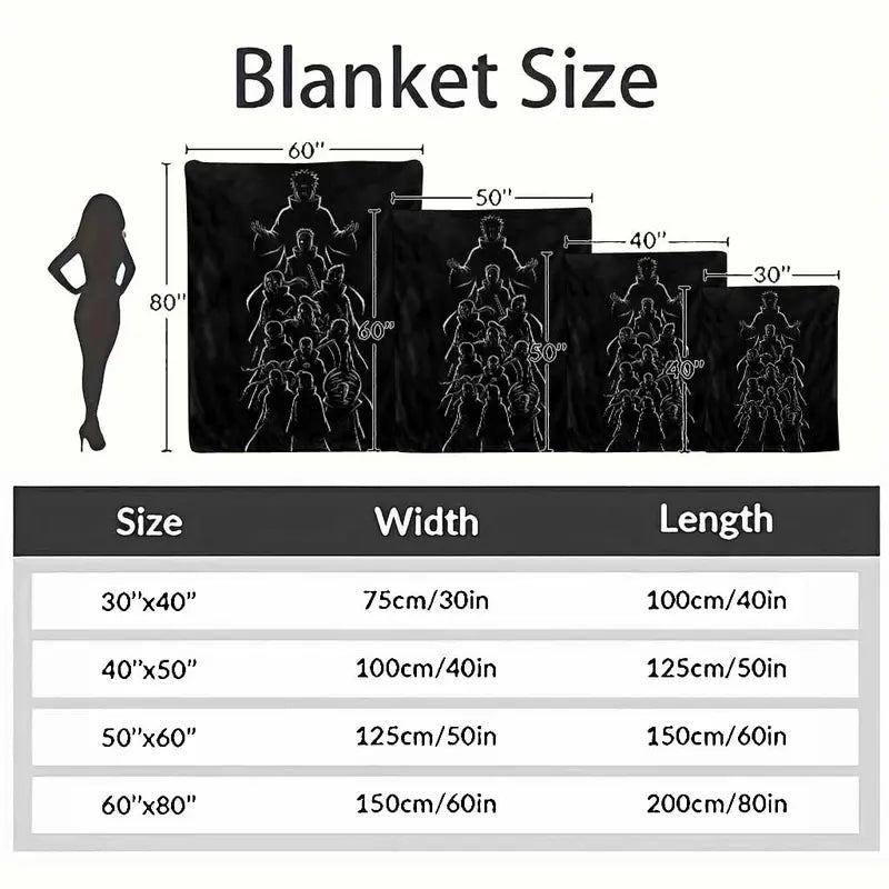 Akatsuki Style Flannel Blanket Dark Silhouette Art Print Soft Warm Lightweight Cozy Throw for Bedroom Living Room Sofa - image 10
