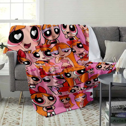 Blossom Anime Flannel Blanket, Pink, Ultra Soft - image 3
