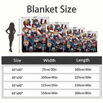 No Rush Chibi Anime Style Flannel Blanket Soft Lightweight Throw - image 10