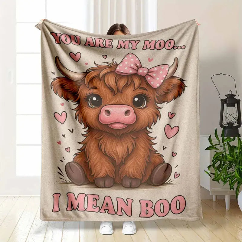 Cute Highland Cow Flannel Blanket Ultra Soft Lightweight - image 7