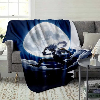 Anime Warrior Flannel Blanket Lightweight Soft Durable Throw 50×60 inch - image 3