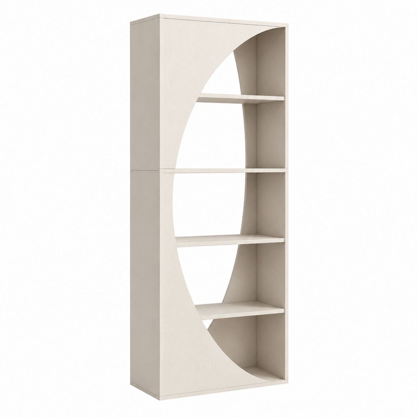 Wooden Geometric Bookcase with Adjustable Shelves 180cm x 80cm x 30cm