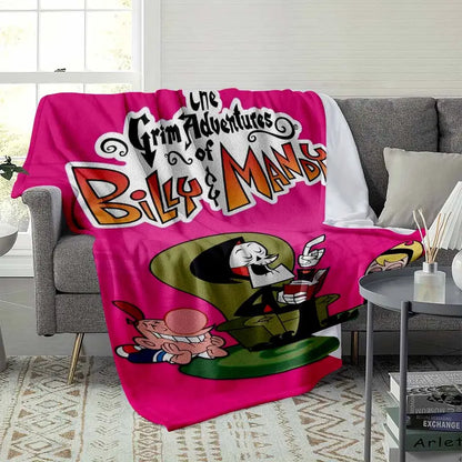Gothic Cartoon Reaper Flannel Blanket Soft Warm Throw for Sofa - image 3