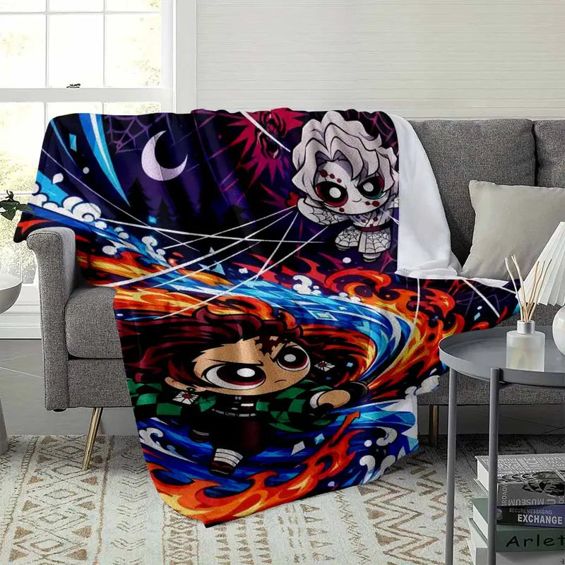 Anime Manga Flannel Fleece Throw Blanket - Soft, Lightweight - image 3