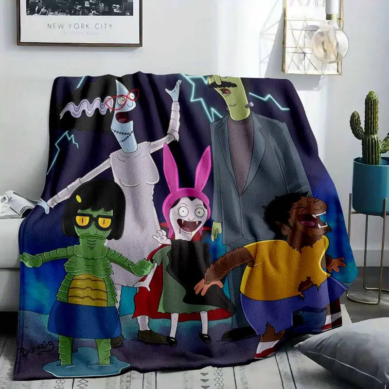 Animated Halloween Flannel Throw Blanket - 30x40 Ultra Soft - image 8