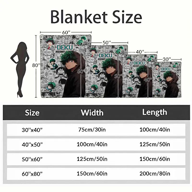 Izuku Midoriya Flannel Fleece Blanket, Lightweight - image 4