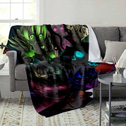 Anime Characters Pattern Flannel Blanket Lightweight Warm Bed Throw - image 3