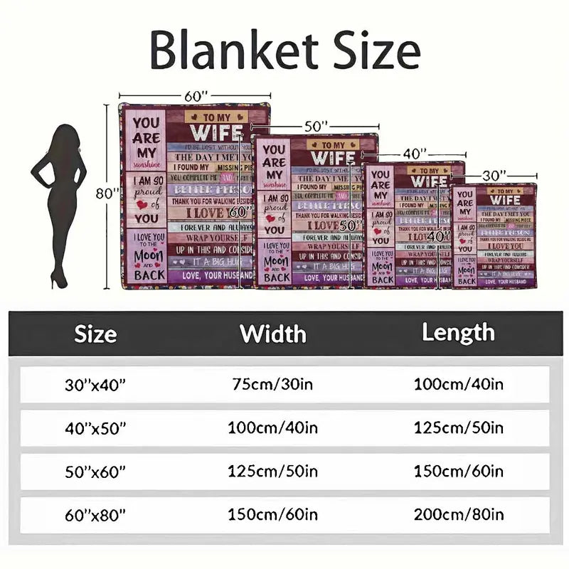 To My Wife Flannel Blanket - Soft Anti-Pilling, 60x80 - image 10