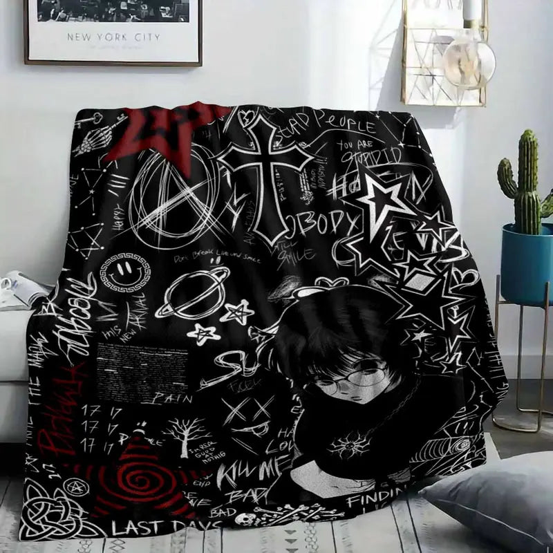 Anime Manga Flannel Blanket Super Soft Plush Throw (60×80) - image 2