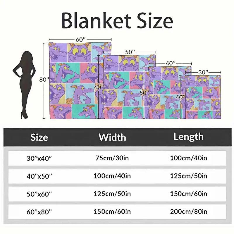 Figment Purple Dragon Flannel Blanket, 60x80 - image 9