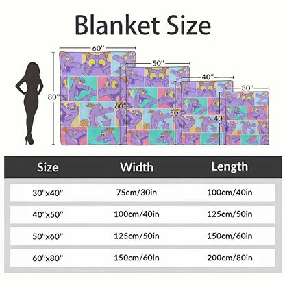 Figment Purple Dragon Flannel Blanket, 60x80 - image 9
